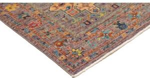 Tappeto Floralia Geometrico Grigio Tortora Ocra Corsia 77x259 Cm