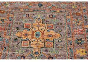 Tappeto Floralia Geometrico Grigio Tortora Ocra Corsia 77x259 Cm