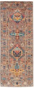 Tappeto Floralia Geometrico Marrone Blu Corsia 75x204 Cm