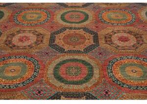 Tappeto Kairo Geometrico Rosso Ruggine Blu Scuro 197x298 Cm