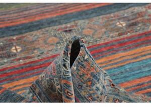 Tappeto Istintia Geometrico Blu Petrolio Rosso Mattone 243x305 Cm