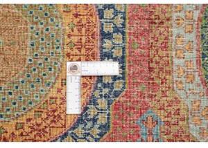 Tappeto Kairo Geometrico Rosso Ruggine Blu Scuro 197x298 Cm