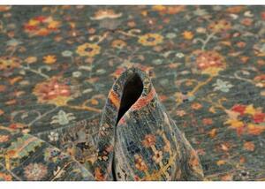 Tappeto Zigler Fine Floreale Verde Petrolio Beige 240x307 Cm
