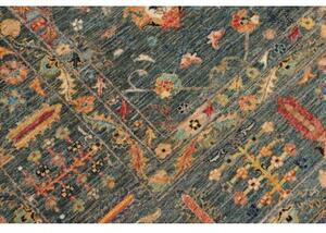 Tappeto Zigler Fine Floreale Verde Petrolio Beige 240x307 Cm