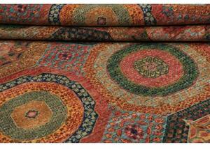 Tappeto Kairo Geometrico Rosso Ruggine Blu Scuro 197x298 Cm