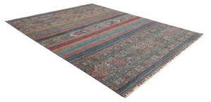 Tappeto Istintia Geometrico Blu Petrolio Rosso Mattone 243x305 Cm