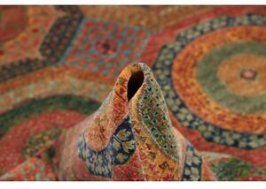 Tappeto Kairo Geometrico Rosso Ruggine Blu Scuro 197x298 Cm