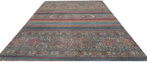 Tappeto Istintia Geometrico Blu Petrolio Rosso Mattone 243x305 Cm