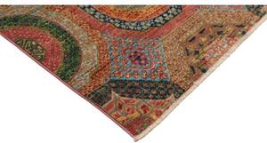 Tappeto Kairo Geometrico Rosso Ruggine Blu Scuro 197x298 Cm