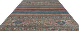 Tappeto Istintia Geometrico Blu Petrolio Terracotta 245x304 Cm