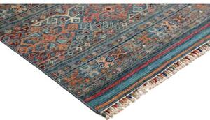 Tappeto Istintia Geometrico Blu Petrolio Rosso Mattone 243x305 Cm