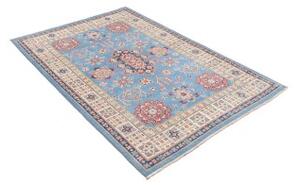 Tappeto Kazak Geometrico Azzurro Beige 122x179 Cm