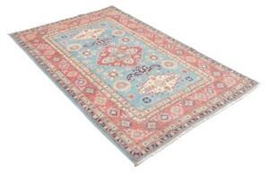 Tappeto Kazak Stilizzato Celeste Corallo 121x178 Cm