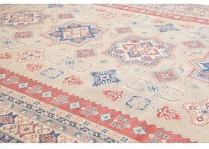 Tappeto Kazak Geometrico Beige Rosso 286x491 Cm