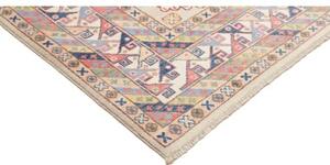 Tappeto Kazak Stilizzato Avorio Blu 195x278 Cm