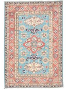 Tappeto Kazak Stilizzato Celeste Corallo 121x178 Cm
