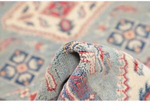 Tappeto Kazak Stilizzato Azzurro Rosso Mattone 100x149 Cm