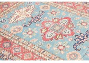 Tappeto Kazak Stilizzato Celeste Corallo 121x178 Cm