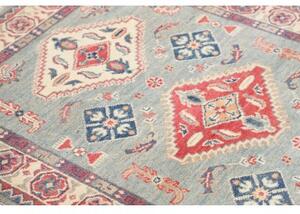 Tappeto Kazak Stilizzato Azzurro Rosso Mattone 100x149 Cm