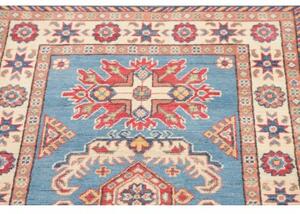 Tappeto Kazak Stilizzato Azzurro Rosso Mattone 84x122 Cm