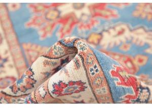 Tappeto Kazak Stilizzato Azzurro Rosso Mattone 84x122 Cm