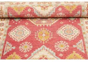 Tappeto Kazak Geometrico Rosso Mattone Avorio 83x124 Cm