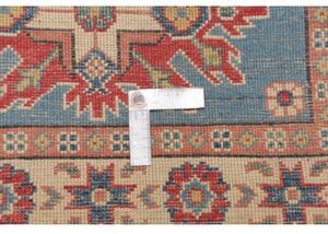 Tappeto Kazak Stilizzato Azzurro Rosso Mattone 84x122 Cm