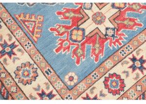 Tappeto Kazak Stilizzato Azzurro Rosso Mattone 84x122 Cm