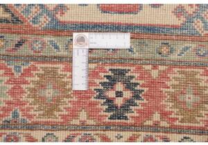 Tappeto Kazak Geometrico Rosso Mattone Avorio Corsia 86x400 Cm