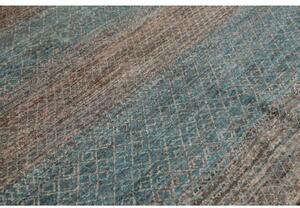 Tappeto Cromopura Geometrico Blu Petrolio Marrone 166x247 Cm