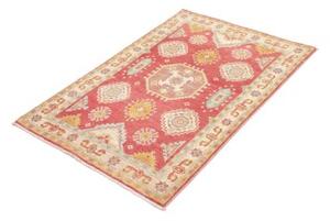Tappeto Kazak Geometrico Rosso Mattone Avorio 83x124 Cm