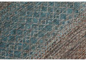 Tappeto Cromopura Geometrico Blu Petrolio Marrone 166x247 Cm