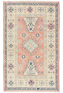 Tappeto Kazak Stilizzato Rosa Antico Avorio 79x131 Cm