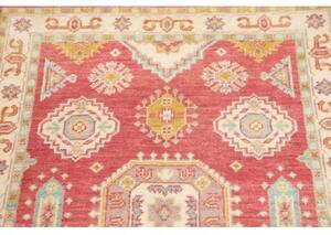 Tappeto Kazak Geometrico Rosso Mattone Avorio 83x124 Cm