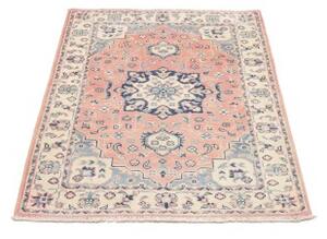 Tappeto Kazak Stilizzato Rosa Antico Blu 84x113 Cm