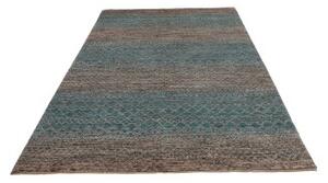 Tappeto Cromopura Geometrico Blu Petrolio Marrone 166x247 Cm