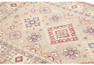 Tappeto Kazak Stilizzato Grigio Chiaro Rosso 103x153 Cm