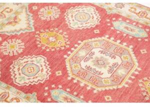 Tappeto Kazak Geometrico Rosso Mattone Avorio 83x124 Cm