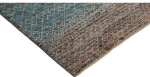 Tappeto Cromopura Geometrico Blu Petrolio Marrone 166x247 Cm