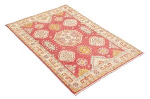 Tappeto Kazak Geometrico Rosso Mattone Avorio 83x124 Cm