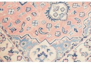 Tappeto Kazak Stilizzato Rosa Antico Blu 84x113 Cm