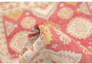 Tappeto Kazak Geometrico Rosso Mattone Avorio 83x124 Cm