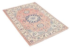 Tappeto Kazak Stilizzato Rosa Antico Blu 84x113 Cm