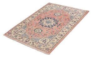 Tappeto Kazak Stilizzato Rosa Antico Blu 84x113 Cm