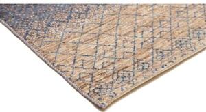 Tappeto Cromopura Geometrico Blu Beige Corsia 78x216 Cm