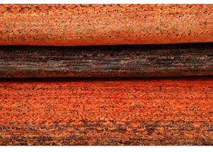 Tappeto Cromopura Geometrico Marrone Arancione Corsia 79x247 Cm