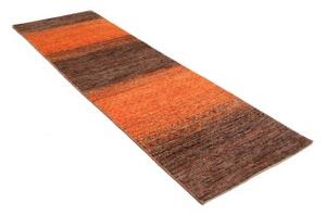 Tappeto Cromopura Geometrico Marrone Arancione Corsia 79x247 Cm