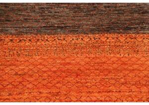 Tappeto Cromopura Geometrico Marrone Arancione Corsia 79x247 Cm