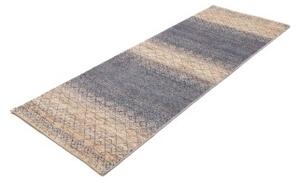 Tappeto Cromopura Geometrico Blu Beige Corsia 78x216 Cm
