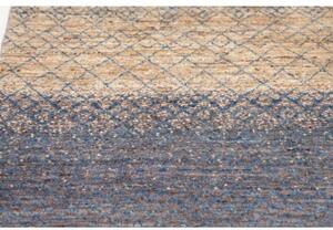 Tappeto Cromopura Geometrico Blu Beige Corsia 78x216 Cm